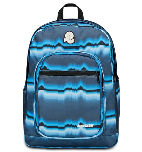 Invicta Zaino Scuola Jelek Fantasy, Blu, Zaino Doppio Scomparto Super Capiente Con Tasca Porta Pc O Tablet, Tasca Porta Borraccia E Tasca Con Organize