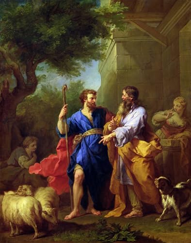Cuadro decorativo Jacob y Labán para transformar paredes vacías en estancias elegantes