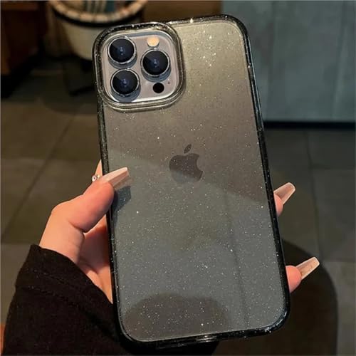 Coque silicone souple transparente iPhone 12 11 Pro Max antichoc noir