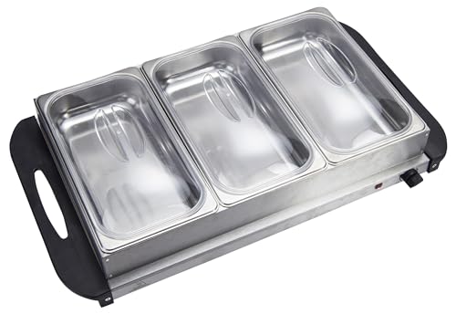 Stay Hot SH 4.1, XXL, 2-in-1 Buffetwärmer & Warmhalteplatte, 200 Watt, Ideale Lösung für Buffets, Partys und Familienessen, 7,5 L Kapazität