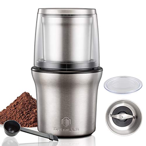 Image of DR MILLS DM-7412N Coffee Grinder Electric and Spice Coffee Grinder with Removable SUS304 Stainless Steel Detachable Cup
