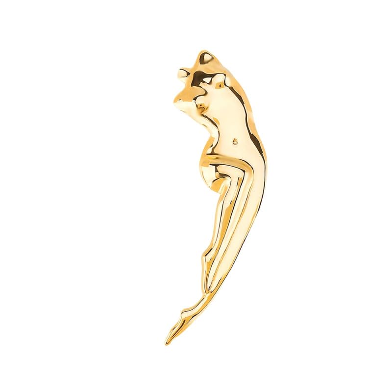 Stainless Steel Abstract Human Figure Brooch Pin for Women Suit Jacket and Dress-image-44
