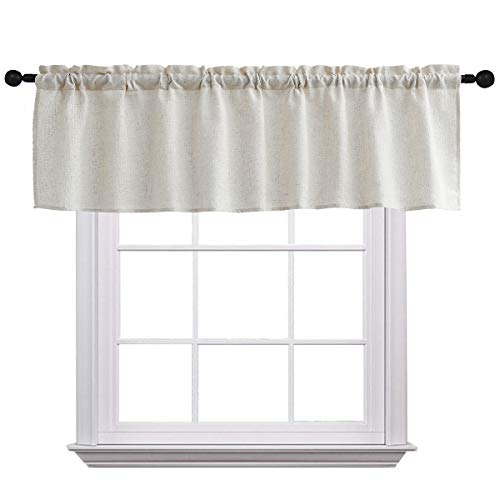 Curtain Valances For Windows Burlap Linen Window Curtains For Kitchen Living Dining Room 58 X 15 Inch 1 Valance Linen Crude #TOP17
