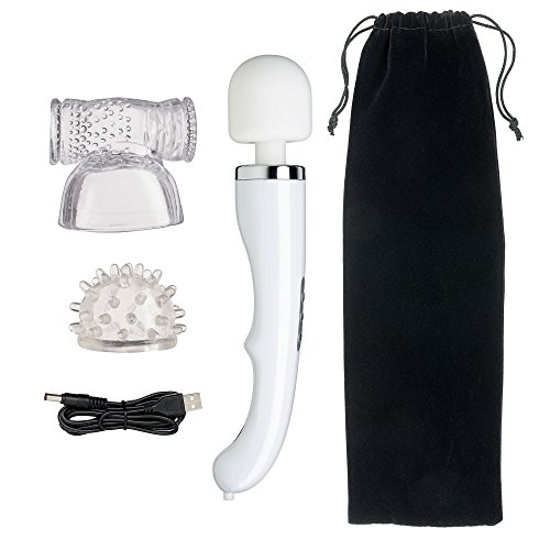 Cloud 9 Novelties Rechargeable Power Wand Massager Kit, 2 Soft Flexible Tips #TOP4
