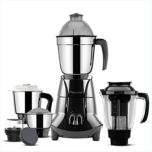 Butterfly Jet Elite Plus Mixer Grinder, 750W, 5 Jars, Grey