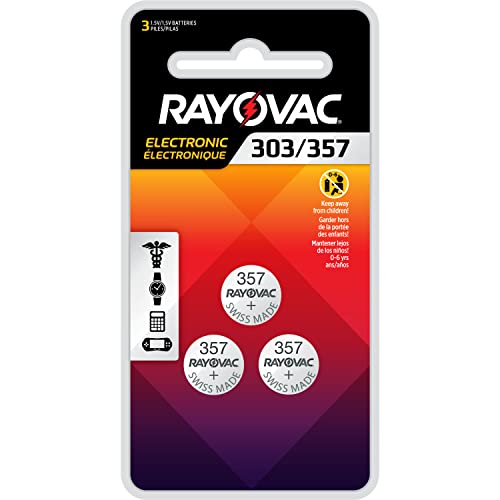 Rayovac Lr44 Battery, Silver Oxide 303, 357, Ag13, Or Sr44 1.5 Volt Batteries (3 Battery Count) #TOP5