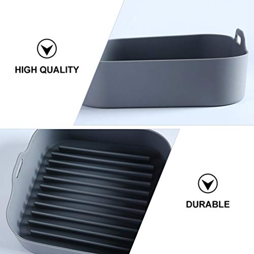 HEMOTON Panela de silicone antiaderente para fritadeira de ar, formas de pão e panelas, prato de res