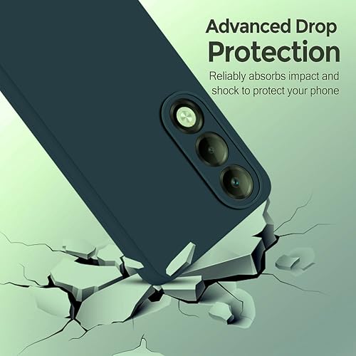 Image of SBMS Silicone Back Cover Case for Oppo K13x 5G | Soft Micro-Fibre Lining Inside | Camera Protection Bump | Shockproof Back Cover Case for Oppo K13x 5G (Green)
