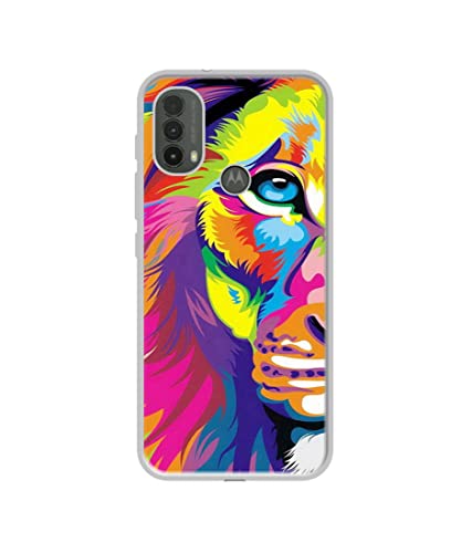 Image of Lion Design Printed Silicon Soft TPU Back Case Cover for Motorola Moto E30 4G / E40 4G