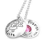  Taufkette mit Gravur SCHUTZENGELCHEN 2.0 925 Silberkette Taufschmuck für Mädchen Taufgeschenk