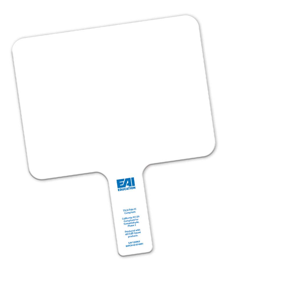 EAI Education Double-Sided Dry-Erase Paddles: Rectangular - Set of 10