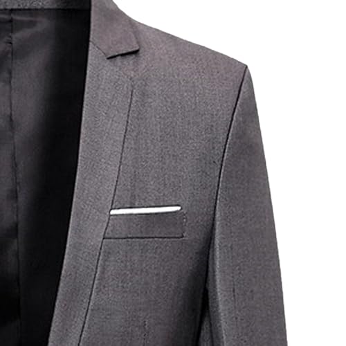 Men's Casual Blazer Jackets One Button Lightweight Suit Jacket Business Daily Slim Fit Suit Coat3