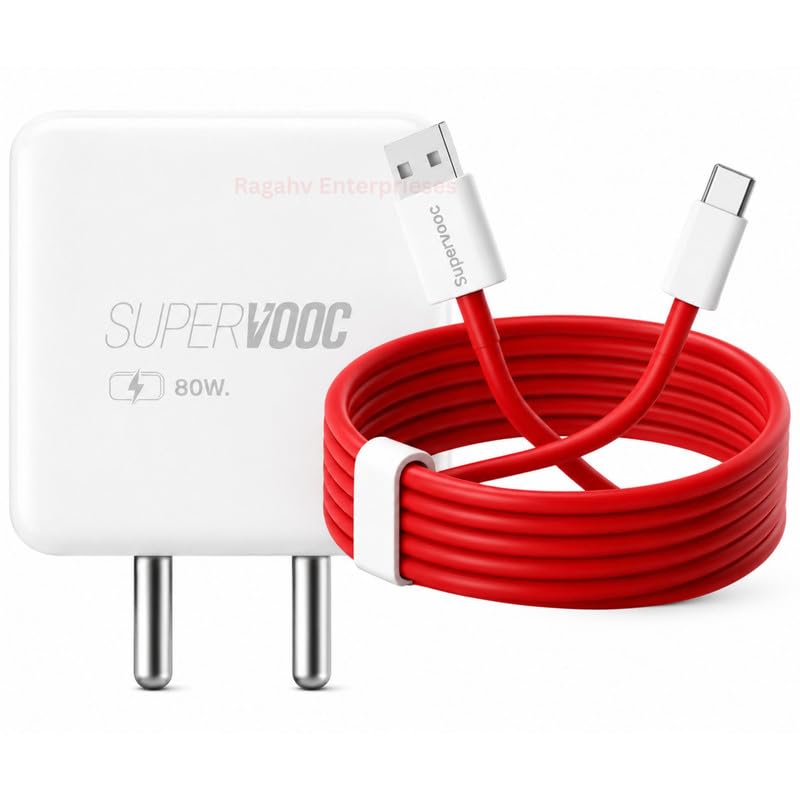 Image of 80w Super vooc Charger for Oppo Reno10,11,12,13,14,15,9,8,7,6,5,t,pro,lite,2z,2f,R17,k13x,k5,k3,find x9,x8,x7,n2, F Series, A Series Support All c Type Device-JJ RED