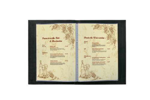 Sigel menù, rilegatura a vite per A5 con stampa, 5...