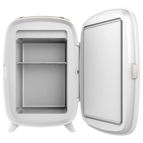 Cecotec Kleiner Kosmetik-Kühlschrank 6L Bamba CoolingBeauty 6000 Mirror Rose. Mini-Kühlschrank mit Spiegeltür außen, LED-Licht mit 3 Intensitäten, Kühlung bis zu 10ºC