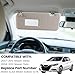 YZQPNB Sun Visor Compatible with Nissan Versa 2007-2012 and Tiida 2004-2012 Left Driver Side Replaces 96401-EL31A 96401-ED500-A178(Gray)