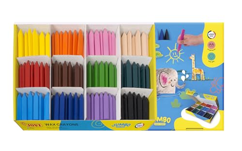 Ceras triangulares Jovi JUMBO extra resistentes que no manchan las manos al colorear
