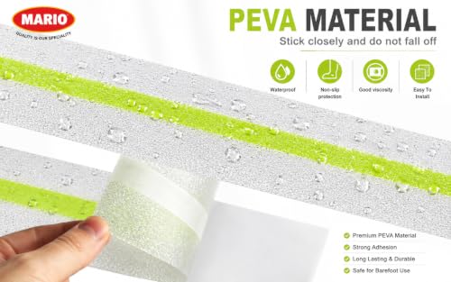 Image of Mario Transparent Anti-Skid Glow-in-the-Dark Tape Width 50mm x Length 5mtr (16.5 feet) | High Grip Waterproof Anti-Slip Safety Tape | Self Adhesive Tape for Stairs & Dark Areas | Pack of 1pc