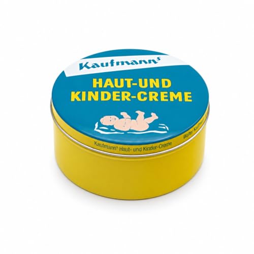 Kaufmanns Haut- und Kindercreme 250 ml Feuchtigkeitscreme für trockene Haut Baby Wundschutzcreme für empfindliche Haut von Babys & für die ganze Familie mit Lanolin & Zink Made in Germany