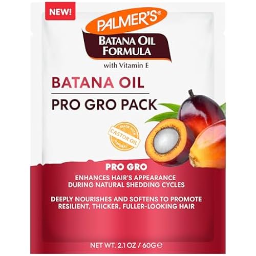 Palmer's Batana Oil Formula Pro Gro Hair Mask (2.1 Fl Oz), Hydrating & Nourishing Conditioner Treatment with Vitamin E, Helps Reduce Shedding, Prevent Breakage & Promote Hair Growth