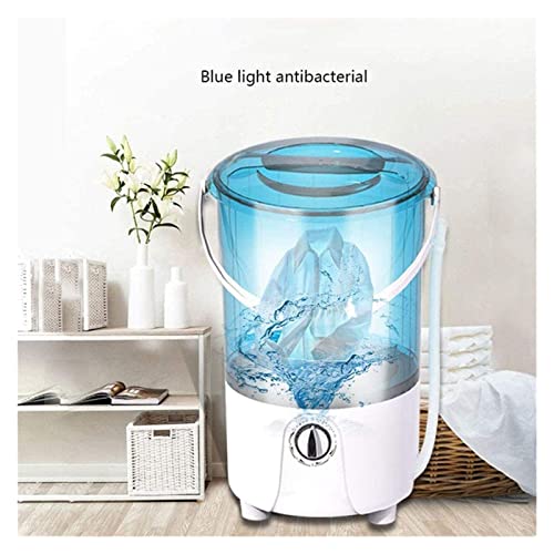 ZHZHUANG Tragbare Waschmaschine Mit Ablass Korb Blaulicht Antibakteriell Schleuder Und 3 Kg Wäsche Geeignet Für Wohnungen Camping Dorm/Schwarz - Image 6