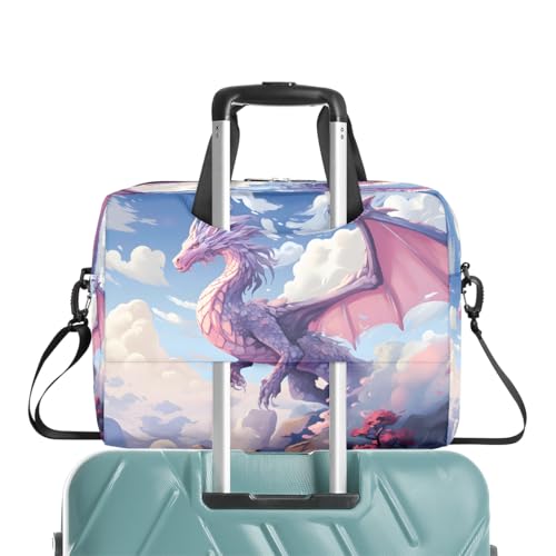Maletín para laptop 15.6-16 pulg rosa con diseño dinosaurio miniatura 7