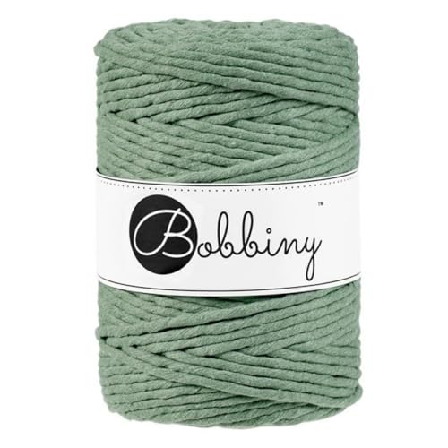 Bobbiny Corde Macramé Peignée XXL 5mm (Eucalyptus Green) 100m