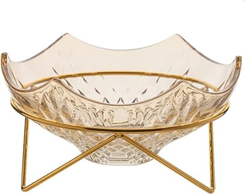 ZHUHW - Tazón europeo de vidrio para frutas platos de postre ensalada plato de aperitivos bandeja de comedor bandeja organizadora para tartas color