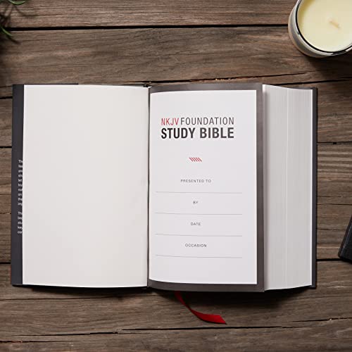 Nkjv, Foundation Study Bible, Large Print, Leathersoft, Brown, Red Letter, Comfort Print: Holy Bible