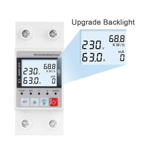 Compteur d'énergie SVP688 63A interrupteur avec protection tension