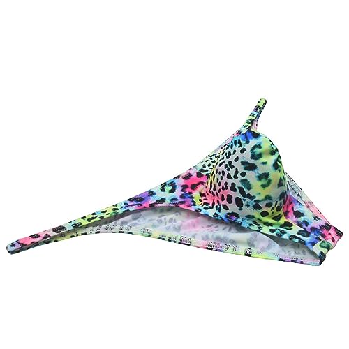 Men's Leopard Hight Cut Bikini Briefs Leopard Underwear Male Bulge Pouch Ruched Hip Underpants Tiny Waist Swimsuit3