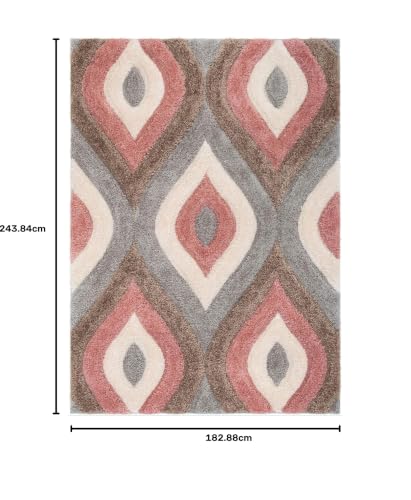 Image of Shaggy Rugs and Carpet and Mats for Hall and Drawing Room 6x8 Feet M-21