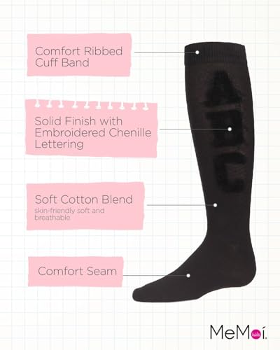 MeMoi Girls' Chenille ABC Knee-High Socks3