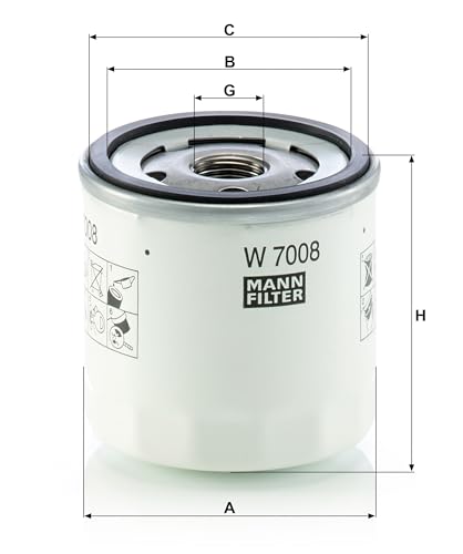 MANN-FILTER, W 7008 Ölfilter – Ansicht 3