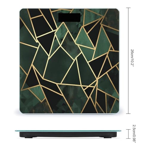 Báscula Digital Geométrica Negra y Dorada para Baño miniatura 2