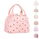 Lunch Bags for Women Insulated Cooler Lunch Bag Adults Kids Packed Lunch Box Tote Bag Cute Girls Ladies Lunch Bags for Work School Picnic Travel Pink Preppy Stuff Gifts for Teenage Girls Daughter