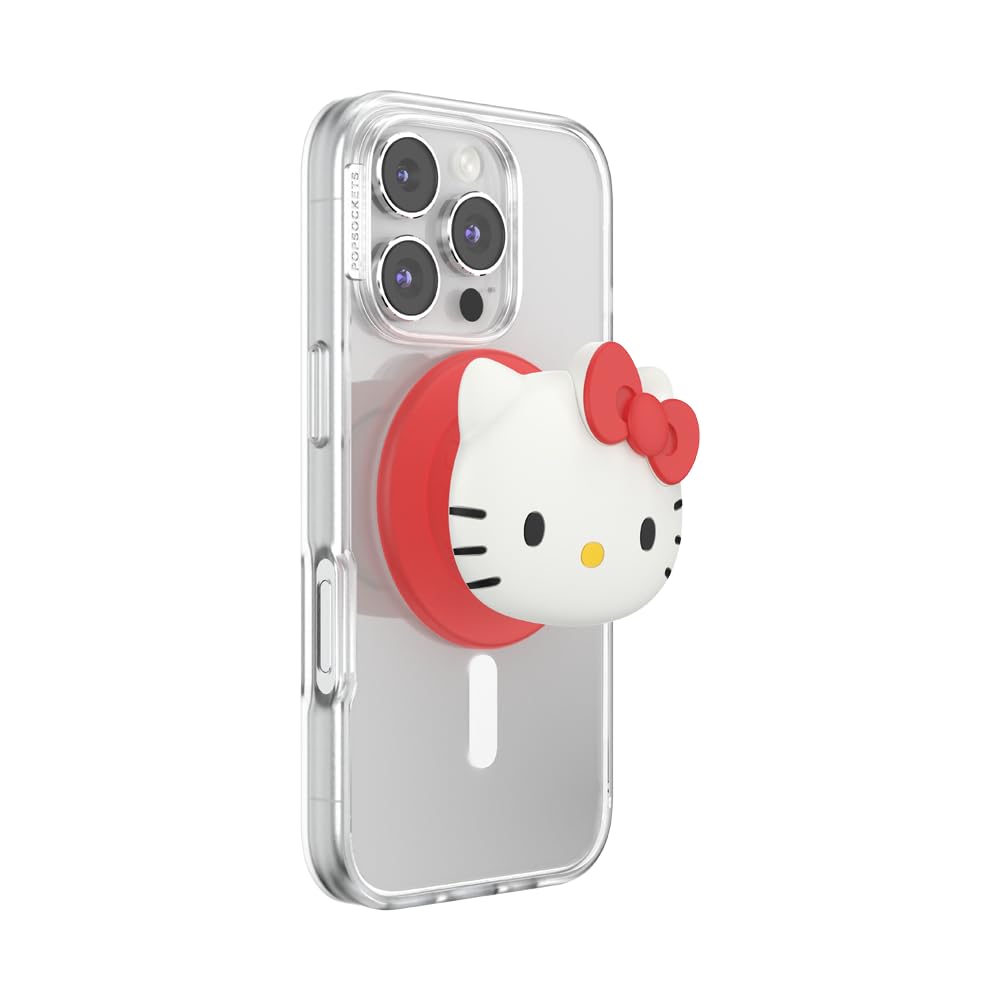 ハローキティ スマホ持ち イラスト Amazon | PopSockets 携帯電話グリップ MagSafe用 磁気ホルダー