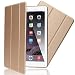 Produktbild NALIA Smart-Case kompatibel mit iPad Air2, Ultra-Slim Cover Dünne Tablet Schutzhülle, Kunst-Leder Hardcase Multi-Ständer Tasche, Display-Schutz & Backcover Flip-Case Klapphülle Sleeve - Gold