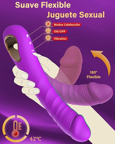 Miniatura 5 de Vibradorador Mujer Juguetes Eroticos Dildo Realista Vibrador Con 10 Modos Vibradores Consoladores.. Para Mujer Con Vibración Mujer Vibradorador Succionador Clítoris Juguete Sexualmujer Amatista