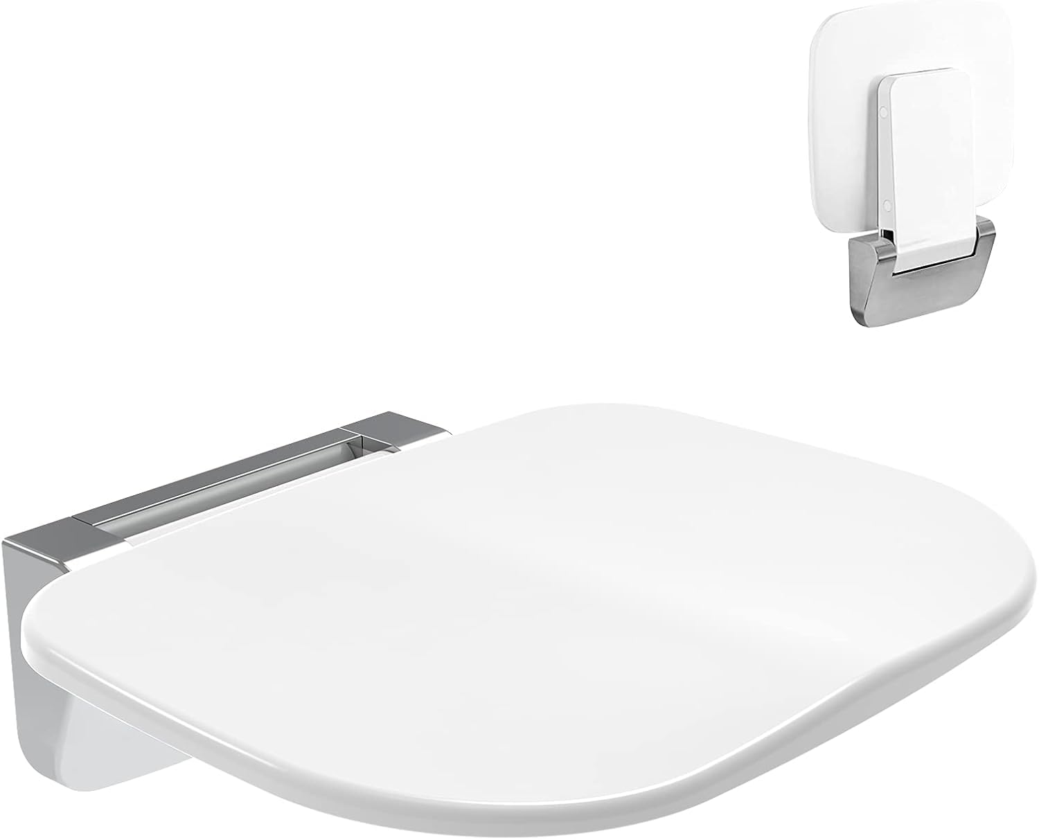 TINMAGI Folding Shower Seat, Wall Mounted Folding Shower Chair up to 200 kg Load, Stool Stool Bathroom Shower for the Elderly, Pregnant Women, Disabled