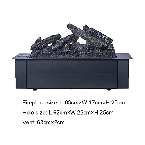Indoor Fireplace Electric Simulation Flame Embedded Electric Fireplace Log Set Simulation Flame and Log Charcoal Home Office Villa Decoration Vertical Fireplace Electric
