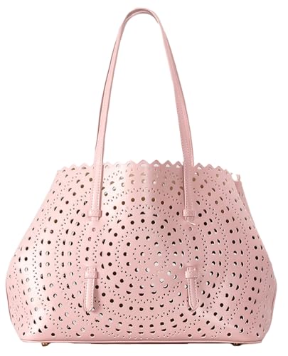 Image of Womens Hollow Vegan Leather Tote Bag Small Summer Beach Bucket Shoulder Purse Top Handle Handbag Crossbody Satchels