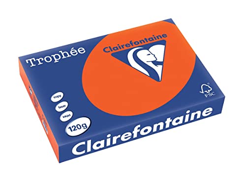 5 x Clairefontaine Kopierpapier Trophee A4 120g/qm VE=250 Blatt ziegel