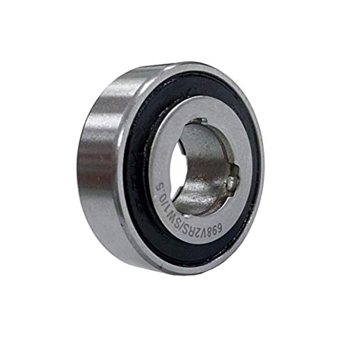 ACCURATECH 698-2RS MAX SW0.5 SW1 Full Complement Ball Set Bearing, Miniature Deep Groove Ball Bearing Type, 2 Sides with Stainless Steel Washers 0.5mm and 1mm, 8x19x6mm, 4 Pack