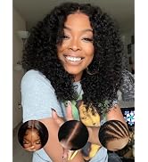 Sunber Bye Bye Knots Curly Pre Cut Lace 7x5 Lace Front Glueless Curly Put On Go 3S Wear Curly Hum...