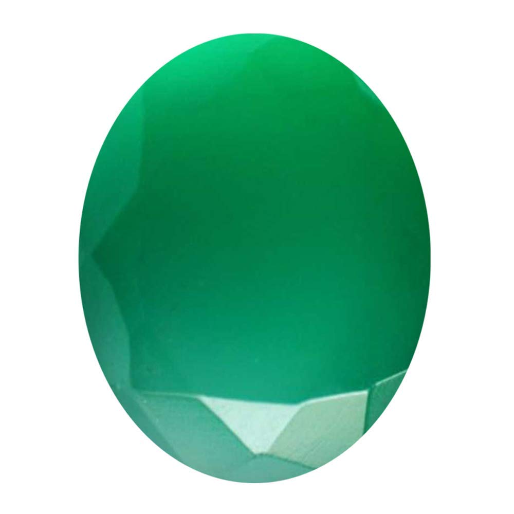 Kanta Astro House Natural Green Onyx Oval Shaped 8.90 Carat with GEM Test Report