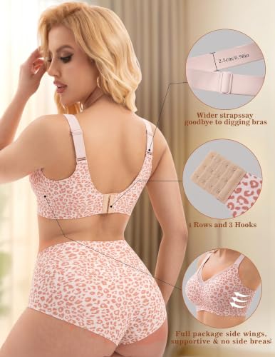 Image of PoseFree Seamless Jelly Bra Wireless Supportive V Mesh Bra for Older Women | Full Coverage,Everyday,Buttery Soft Invisible Under Tshirt Bralettes,No Underwire,Back Smoothing,Plus Size,All-Age Comfort