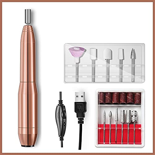 Torno de uñas de 20000 RPM con juego de fresas y carga USB para pedicura