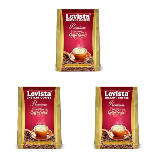 Image of Levista Premium Instant Coffee 100 Gm Pouch, Bag, Ground (Pack of 3)