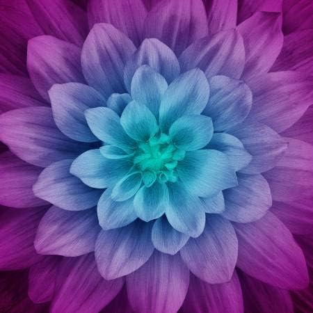 Dream Big - Digital Panel -Large Floral - Aurora - by Hoffman Fabrics